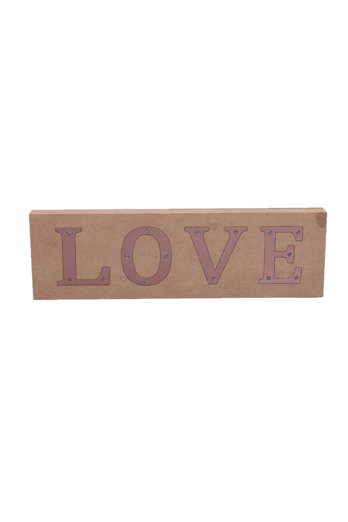 Ahşap LOVE Led Işıklı Pano Pilli