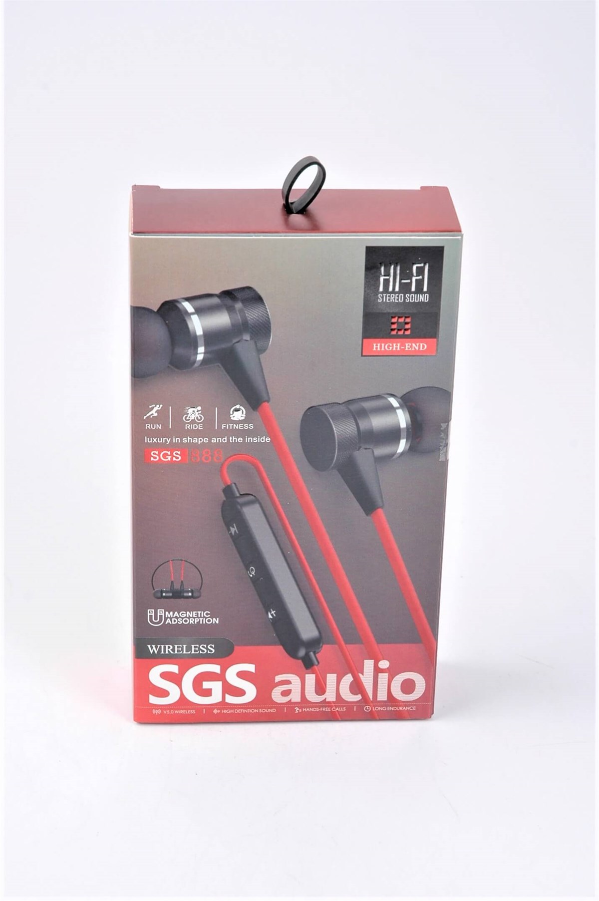 Beyaz HiFi Boyuna Asılan Mıknatıslı Bluetooth Kulaklık SGS 888