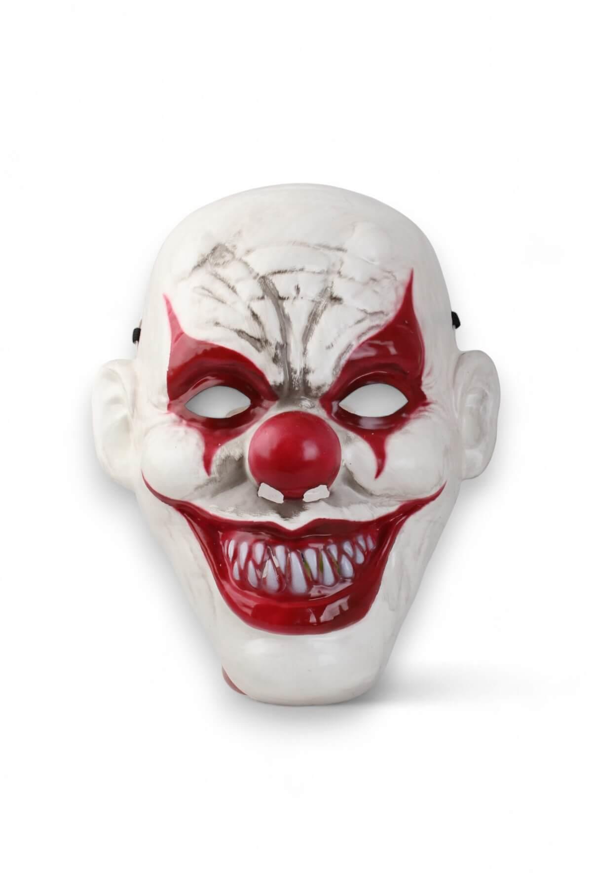 Beyaz Joker Palyaço Maske
