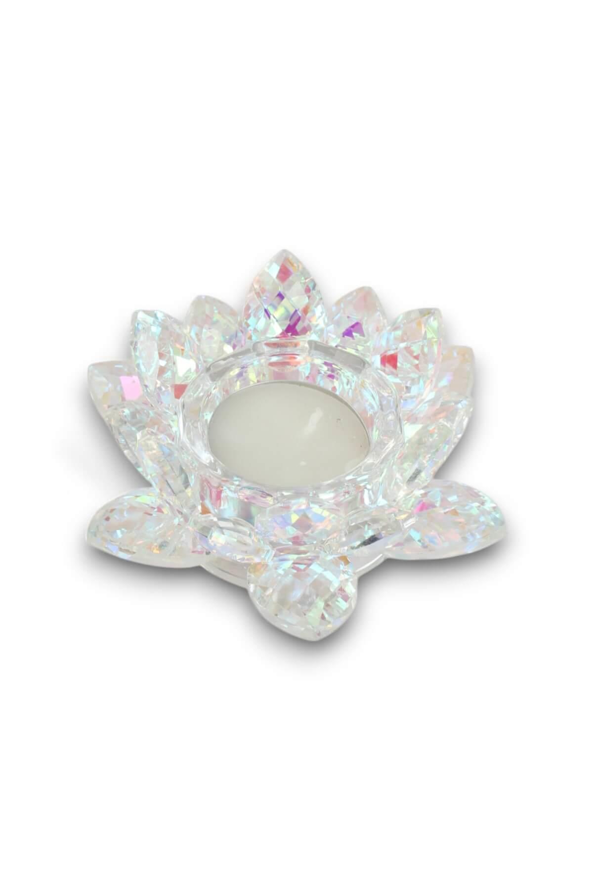 Büyük Janjanlı Kristal Lotus Mumluk