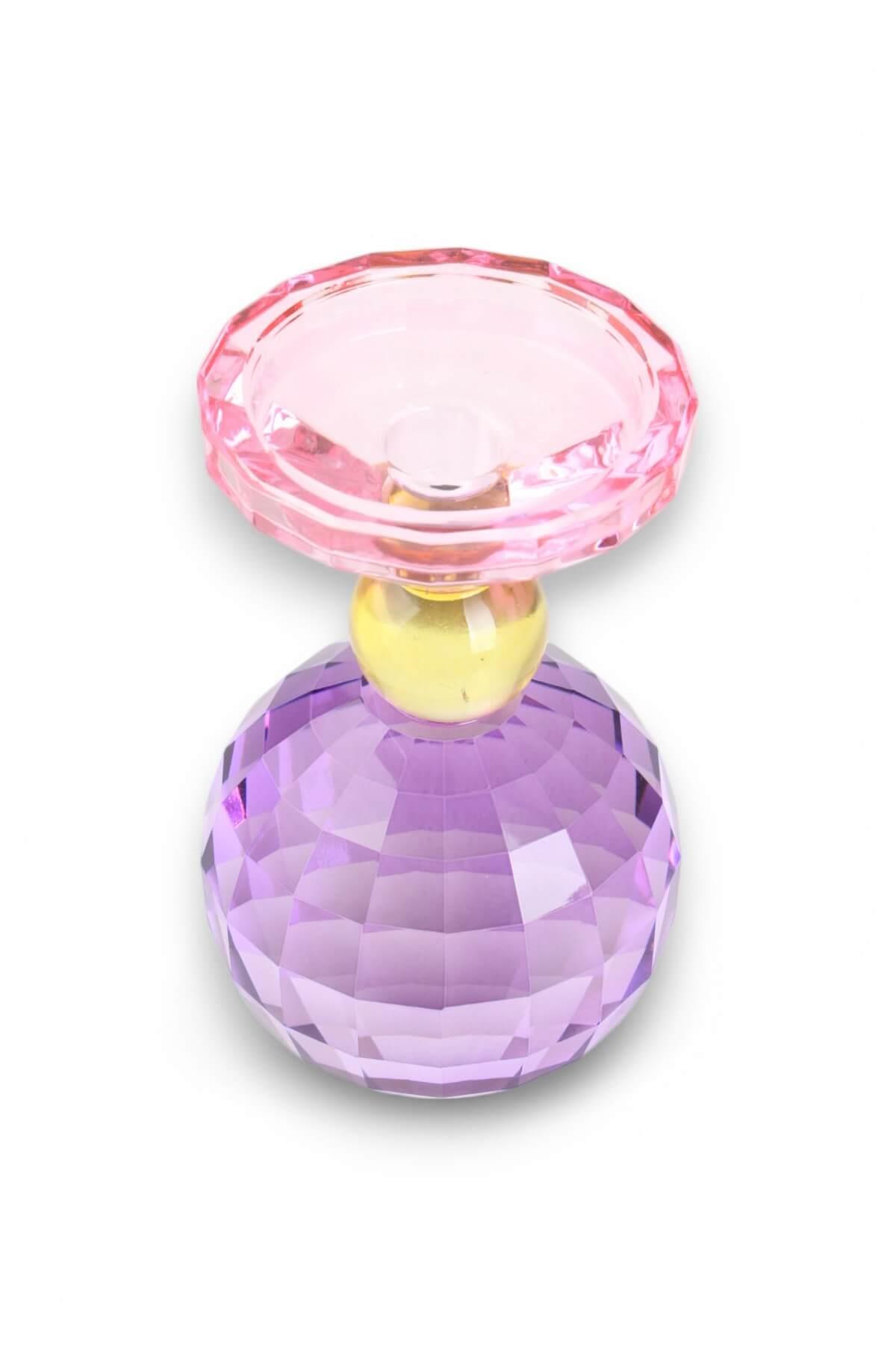 17cm Kristal Top Mumluk Mor Pembe