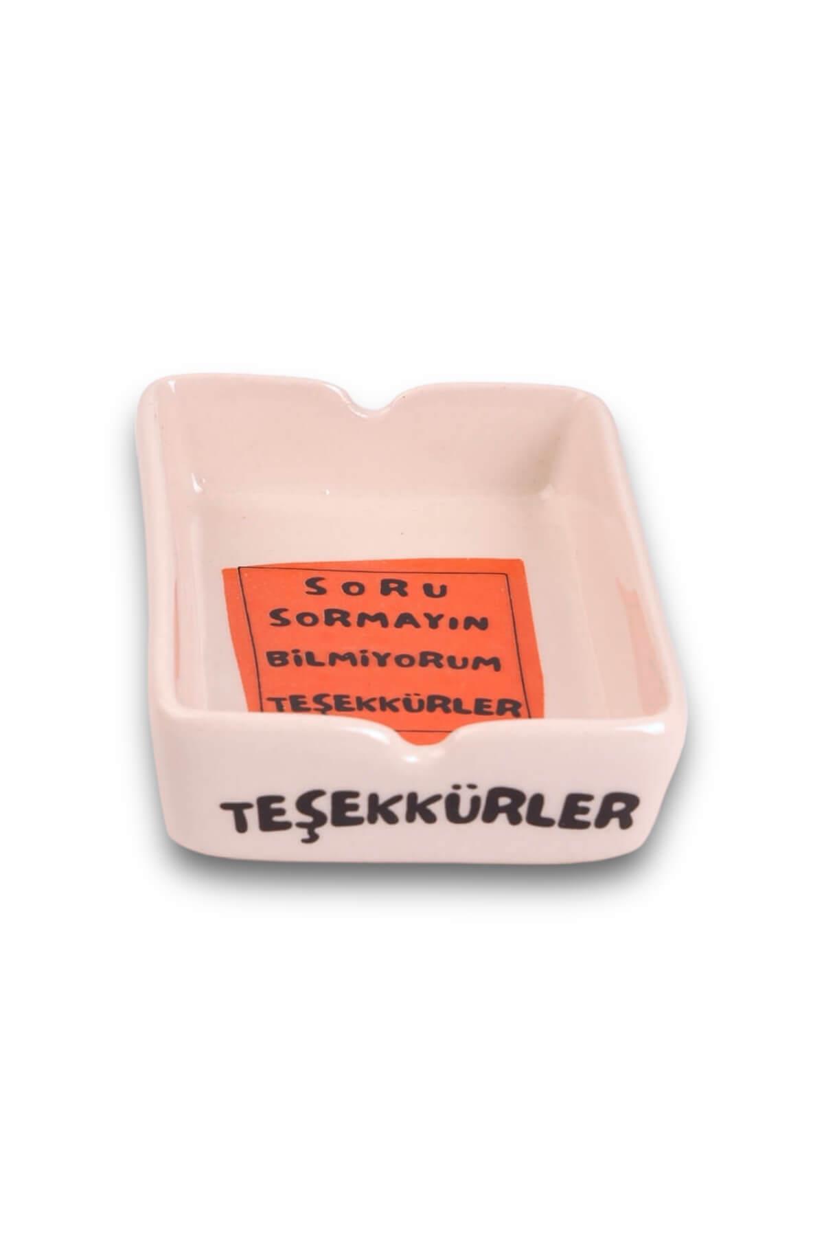 Dikdörtgen Soru Sormayın Seramik Küllük