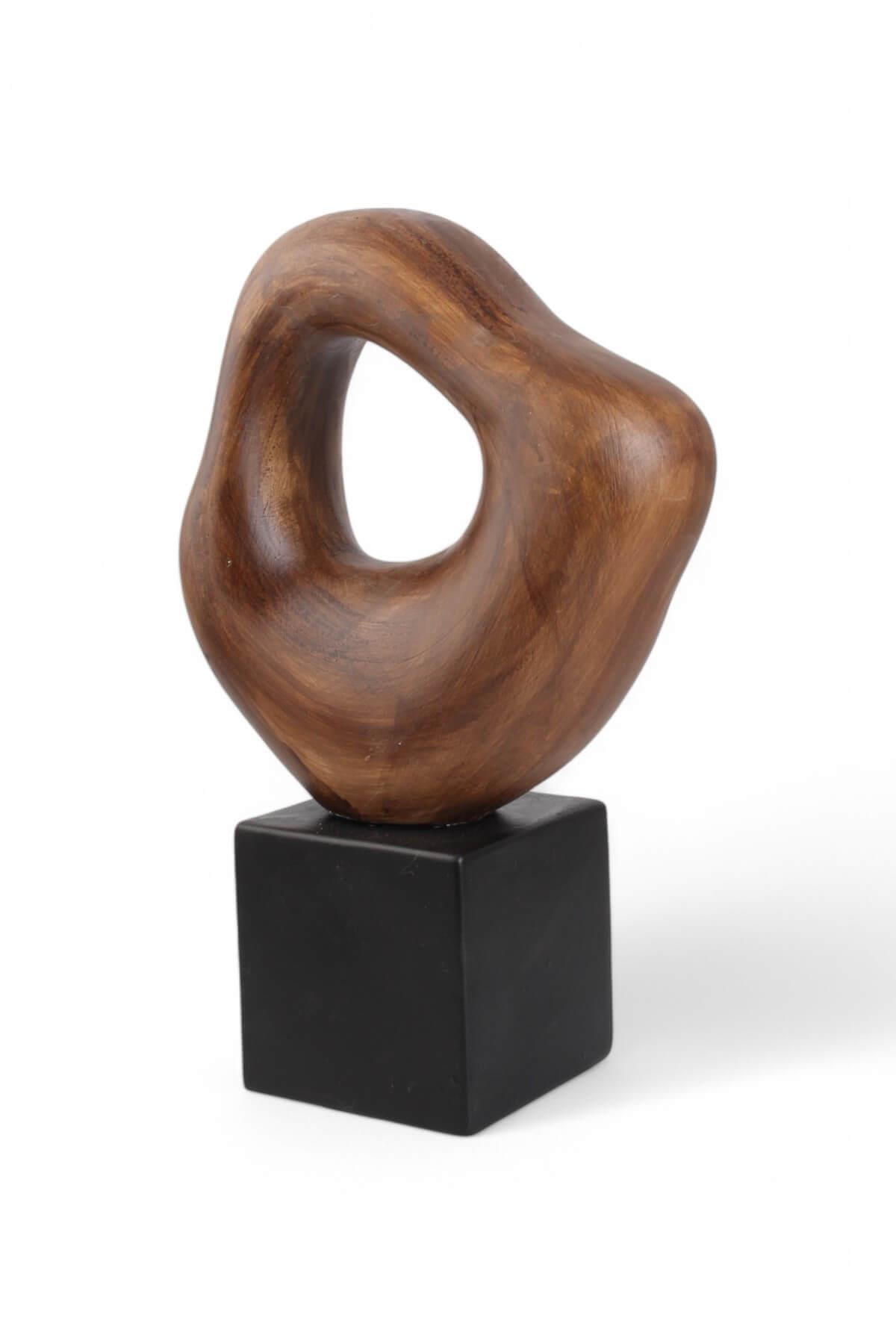 Holly Stone Ahşap Renk Seramik Dekor