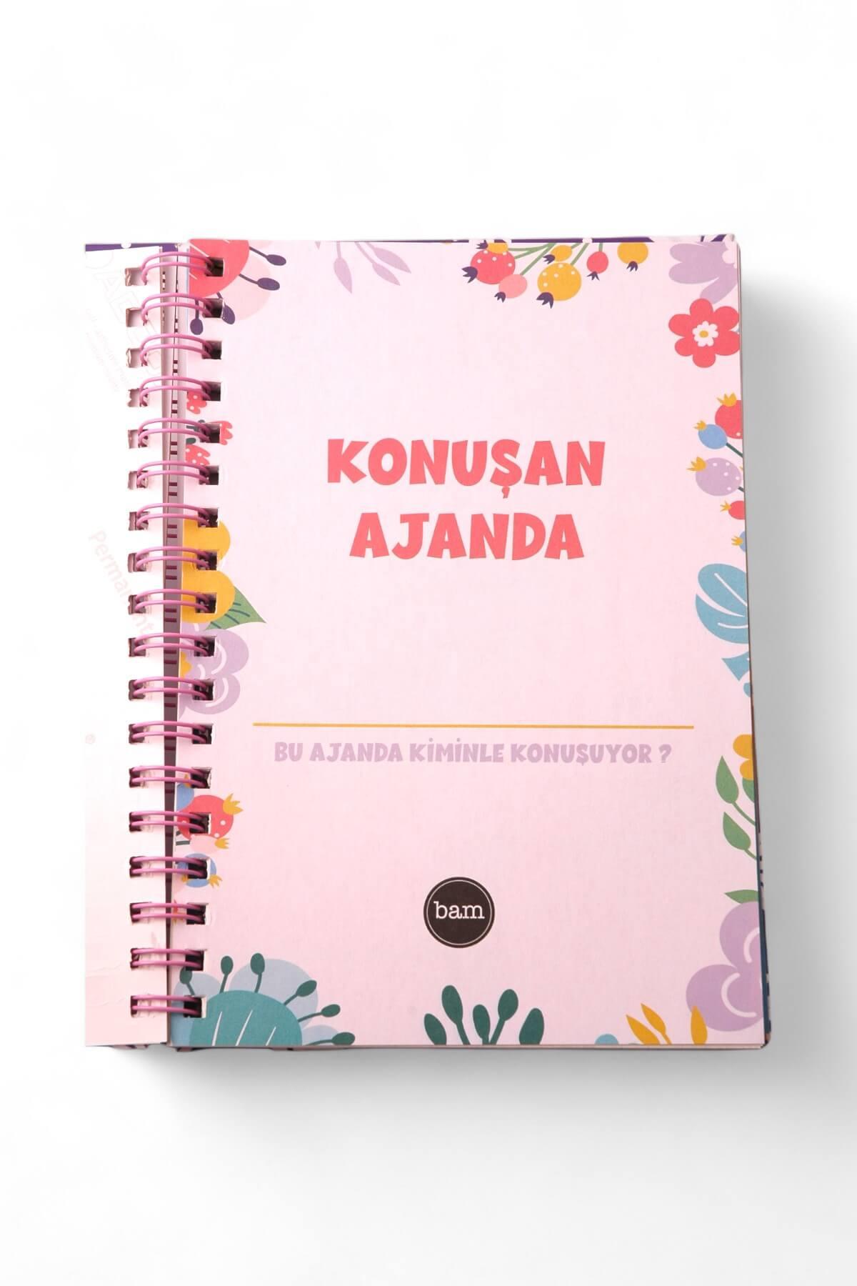 Mor Follow Your Dreams Tasarımlı Konuşan Stickerlı Ajanda Defter