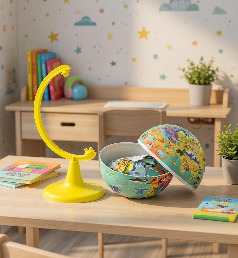 My Wild World Globe + Puzzle (15 cm Globe-100 Pcs Puzzle)
