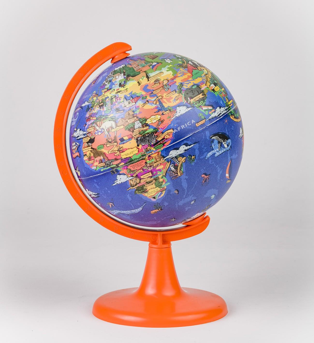 My World Globe + Puzzle (15 cm Globe-100 Pcs Puzzle) No:2