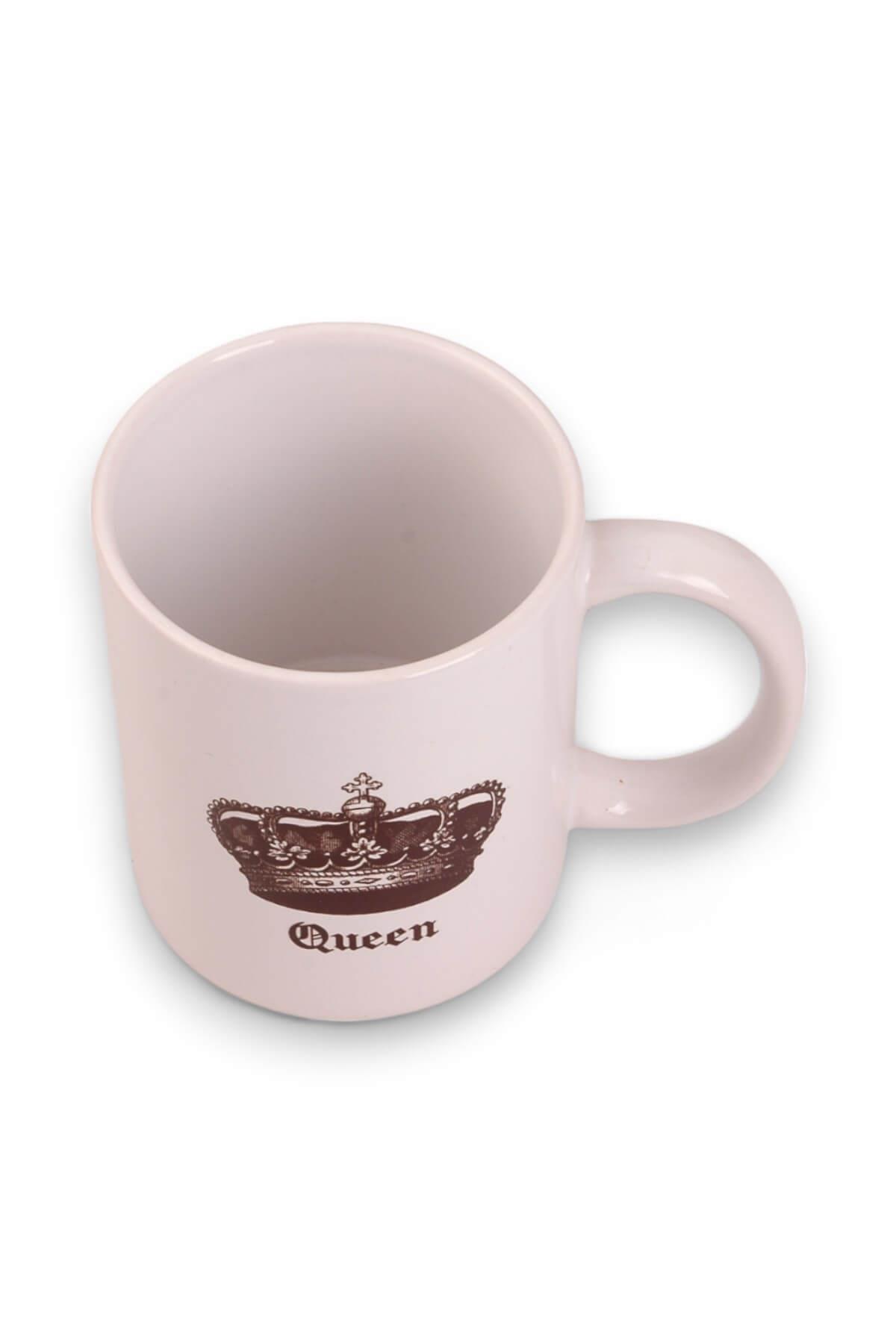 Queen Taç Kupa Seti Siyah Beyaz
