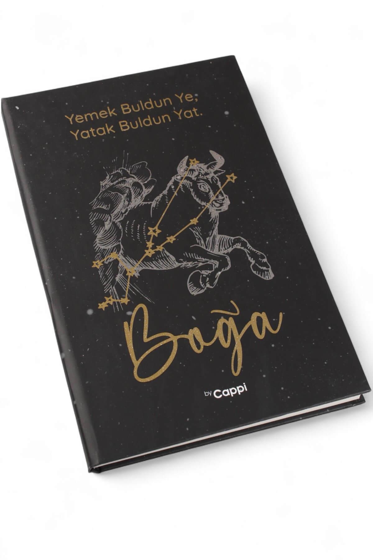 Simli Boğa Burcu Çizgili Defter