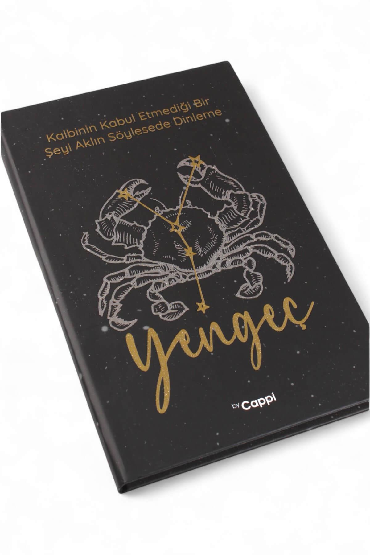 Simli Yengeç Burcu Çizgili Defter