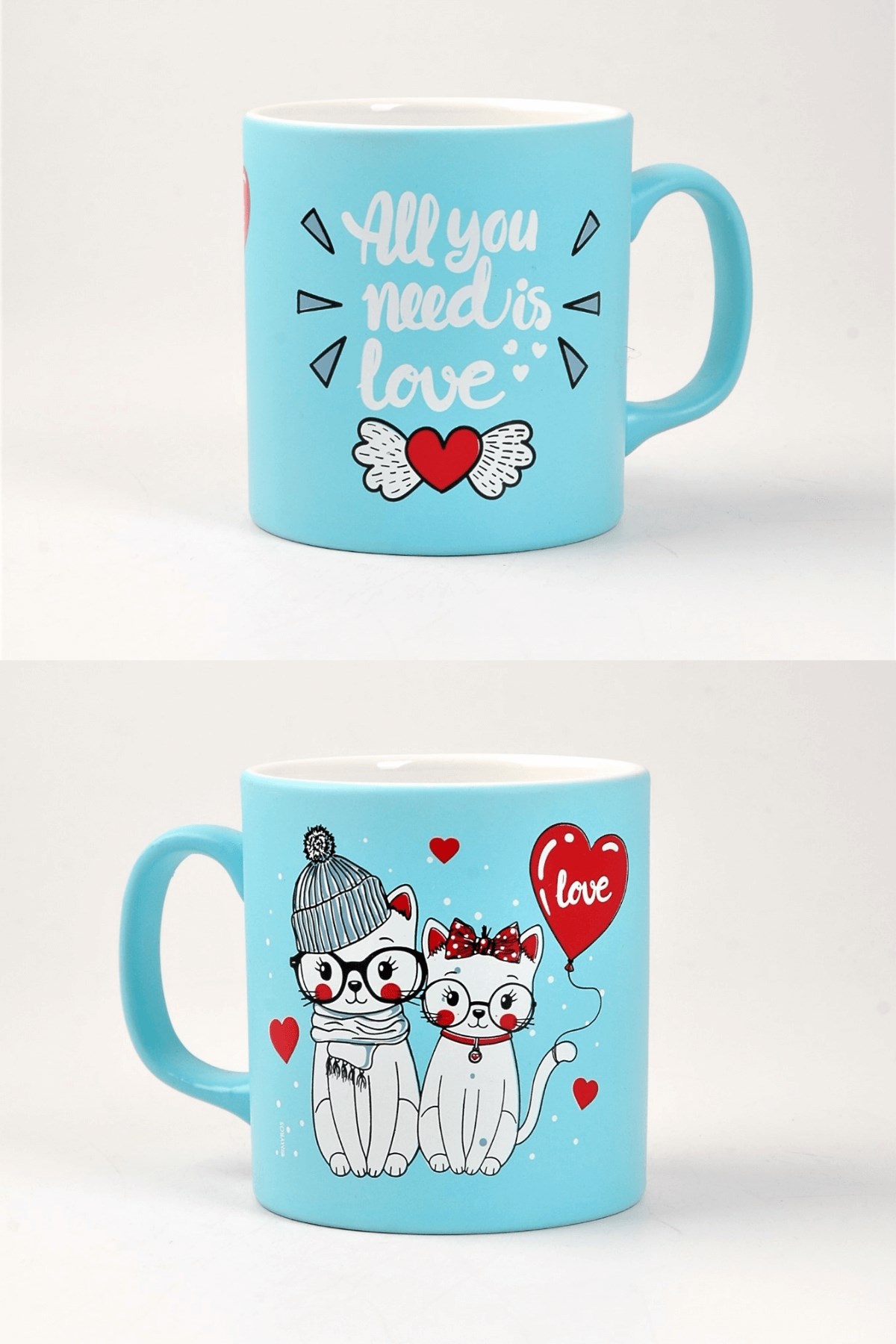 Turkuaz All You Need is Love Seramik Kupa