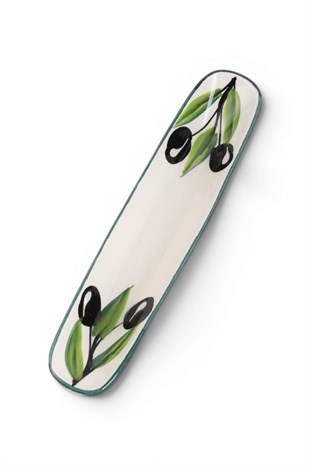  19cm İnce  Zeytin Desenli Sunumluk