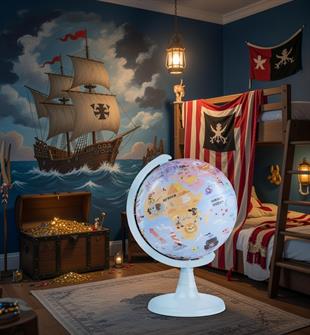  Legendary Pirates Globe + Puzzle (15 cm Globe-54 Pcs Puzzle)