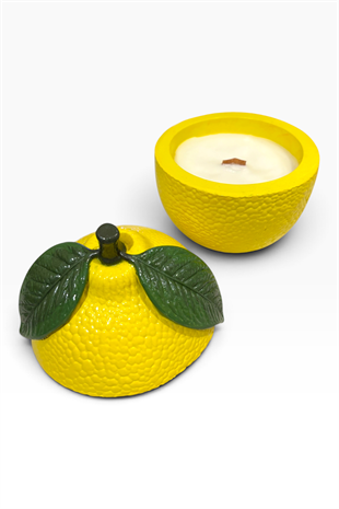  Seramik Limon  Kokulu Soya Mumu
