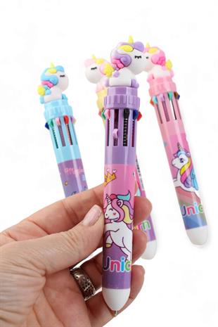 10 Renk Unicorn Tükenmez Kalem