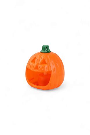 11x12cm Ağzı Açık Pilli Işıklı Balkabağı Dekor