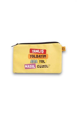 11x17cm Yanlış Yoldayım Ama Deri Cüzdan