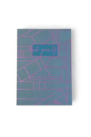 13x20cm Lolla  Füme Renkli Çizgili 128 Sayfa Yumuşak Defter