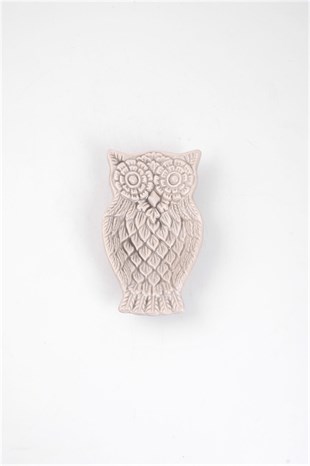 14 cm Gri Seramik Baykuş Çerezlik