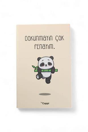 14x21cm Çizgili Sert Kapak Dokunmayın Mesajlı 160 Sayfa Dikişli Defter