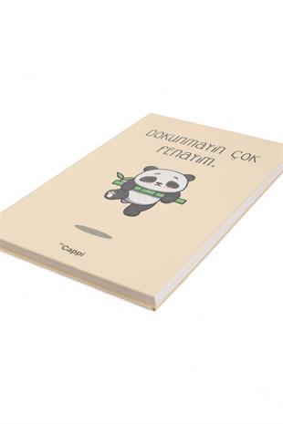 14x21cm Çizgili Sert Kapak Dokunmayın Mesajlı 160 Sayfa Dikişli Defter