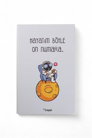 14x21cm Çizgili Sert Kapak Hayatım 160 Sayfa Dikişli Defter