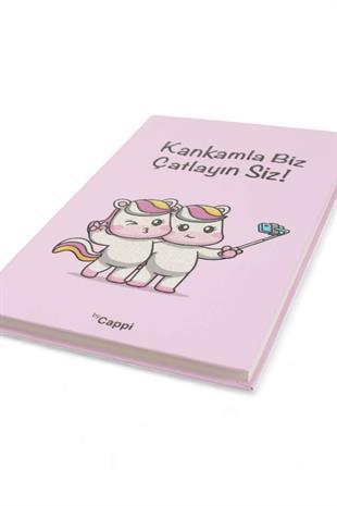 14x21cm Çizgili Sert Kapak Kankamla  Biz 160 Sayfa Dikişli Defter