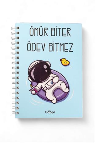 14x21cm Mesajlı Sert Kapak 160 Sayfa Kareli Defter