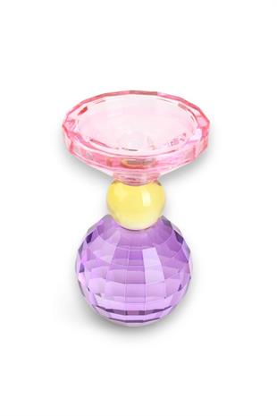 15cm Kristal Top Mumluk Mor Pembe