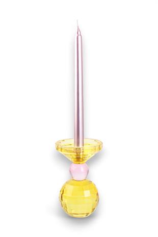 15cm Kristal Top Mumluk Sarı Pembe