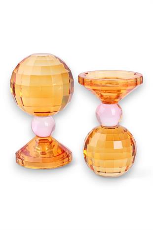 15cm Kristal Top Mumluk Turuncu Pembe