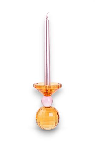 15cm Kristal Top Mumluk Turuncu Pembe