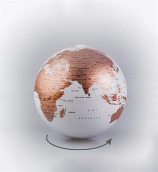 15cm Sihirli Dönen Küre Bronz