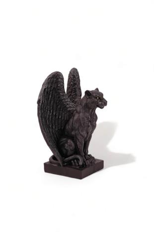 16cm Kanatlı Siyah Puma Polyester Dekor