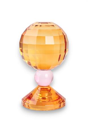 17cm Kristal Top Mumluk Turuncu Pembe