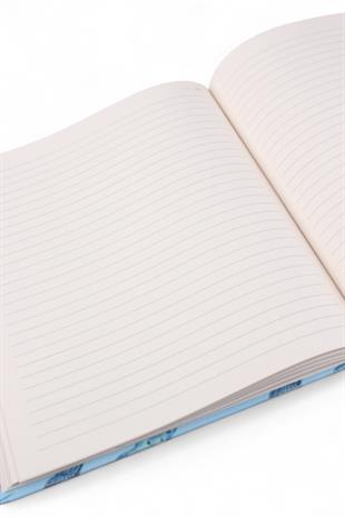 17x19,5cm Simli Marin Desen Çizgili Sert Kapak 160 Sayfa Dikişli Defter