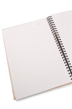 17x24cm Spiralli Çizgili Mesajlı Sert Kapak 160 Sayfa Defter No:2