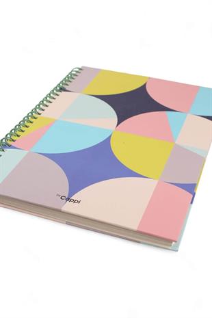 17x24cm Spiralli Çizgili Mesajlı Sert Kapak 160 Sayfa Defter