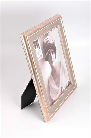 20 x 25 cm Bej Platin Ahşap Çerçeve