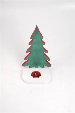 23 cm Çam Ağacı Ahşap Mumluk