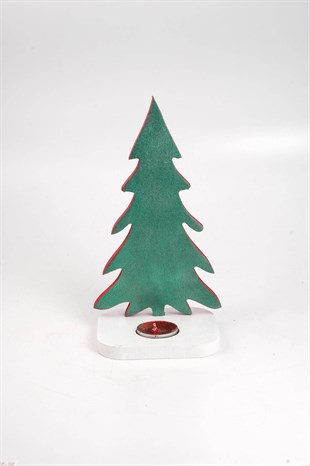 23 cm Çam Ağacı Ahşap Mumluk