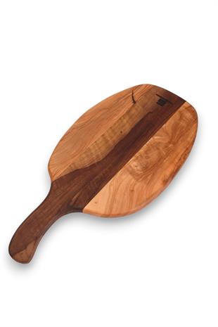 38 cm Ceviz Saplı Zeytin Ağacı Sunum Tahtası Parçalı