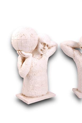 2li Beyaz Atlas Kitap Tutucu Polyester Dekor