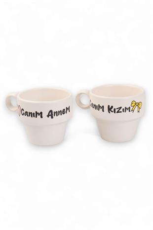 2Li Canım Kızım Canım Annem Espresso Fincanı 