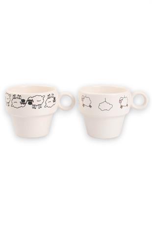 2li Koyunlu Espresso Fincan Seti