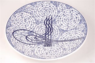 30cm Çini Turalı El İşi Tabak