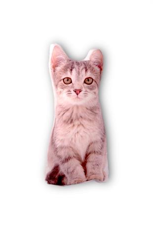 35cm Krem Kedi Sarı Gözlü Yastık