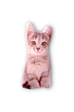 35cm Krem Kedi Sarı Gözlü Yastık