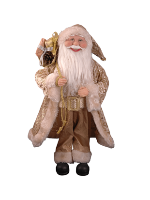 45cm Dore Kıyafetli Ayakta Noel Baba