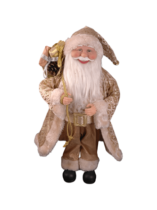 45cm Dore Kıyafetli Ayakta Noel Baba