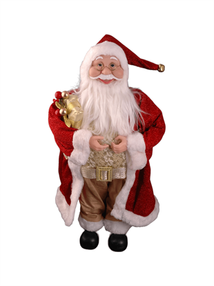 45cm Kırmızı Dore Ayakta Noel Baba